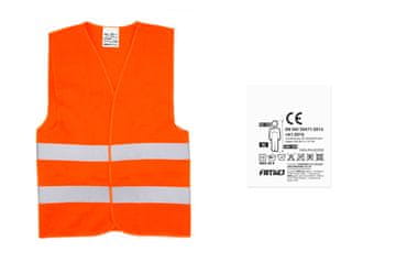 AMIO Oranžen XL odsevni opozorilni telovnik s certifikatom AMIO-01735