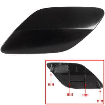 shumee Pokrovček za pranje žarometov VW Golf PLUS 09-14 ČRNI levi