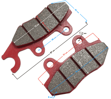 shumee Sprednje zavorne ploščice za moped TZR50N