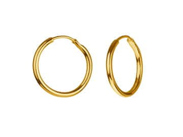 shumee Zlati obročki, majhni obročki za ženske, deklice, srebrni, pozlačeni, 1 cm