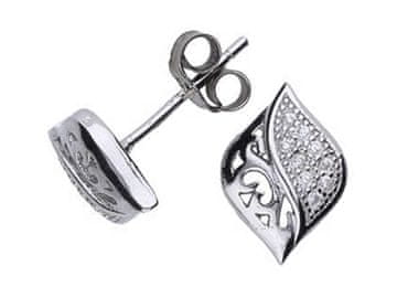 shumee Srebrni uhani s kubičnim cirkonom, ženski, prevlečeni z rodijem, srebro 925