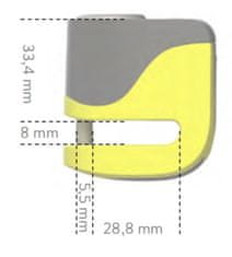 Auvray AUVRAY ključavnica za disk skuterja z alarmom B-LOCK 06 MINI - rumena in črna, premer zatiča 5,5 mm