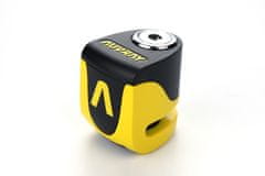 Auvray AUVRAY ključavnica za disk skuterja z alarmom B-LOCK 06 MINI - rumena in črna, premer zatiča 5,5 mm