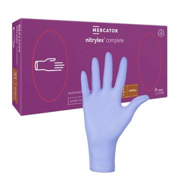 shumee Mercator Nitrylex Complete XL vijolične nitrilne rokavice 100 kosov