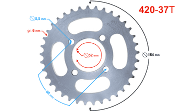Moretti Zadnji zobnik 37/420 za Cross 110