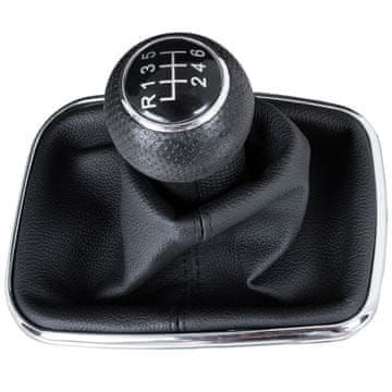 shumee VW Golf IV 97-03 ČRNA ročica menjalnika + manšeta s KROM okvirjem 6 HITROSTI 12MM LUKNJA
