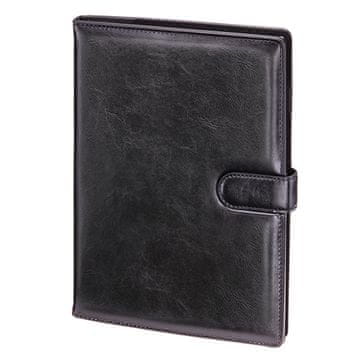 shumee Visokokakovosten črn tedenski planer A4 z zamenljivim vložkom in magnetnim zapiranjem znamke Genoa