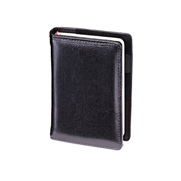 shumee Črn dnevni planer A6 z zamenljivim vložkom 38B