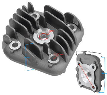 shumee Moretti glava cilindra za 2T 50cc skuter 1PE40QMB