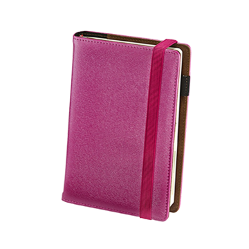 shumee Roza zvezek A5 z zamenljivim vložkom, elastika za zapiranje, 41B, 100 listov, prazen