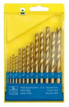 Sthor Svedri za kovino, titan 2-8 mm / 13 kosov / 22310 / STHOR