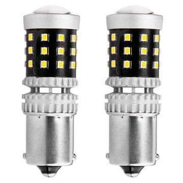 shumee LED žarnice CANBUS 2016 39SMD 1156 BA15S P21W R10W R5W bela 12V 24V AMIO-02799