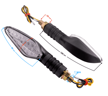 shumee Univerzalni smerniki MRT-090, LED (18 diod) črni, (E-oznaka)