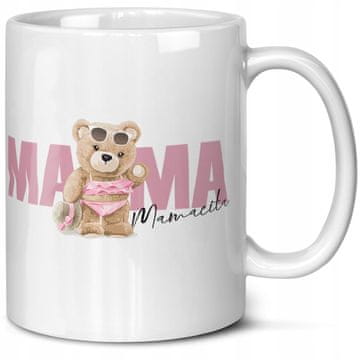 shumee DARILO ZA MAMO MODNA SKODELICA Z MEDVEDKOM MAMACITA MEDVEDEK SUPER IDEJA MAMA