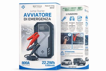 WETECH 800A Avto Booster Prenosni Zaganjalnik - Jump Starter - Avto Zaganjač