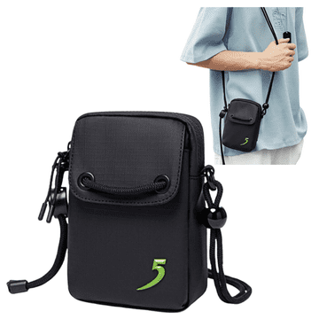 shumee MINI ČRNA TORBICA za okoli vratu, moška in ženska, za telefon, za vsakodnevno uporabo