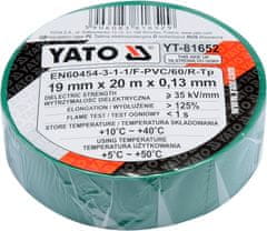 YATO Električni izolacijski trak 19mmx20mx0.13mm, zelen YT-81652 YATO