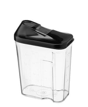 shumee HUGO 750 ml 0,75-litrska posoda za doziranje hrane, brezbarvna, s črnim pokrovom