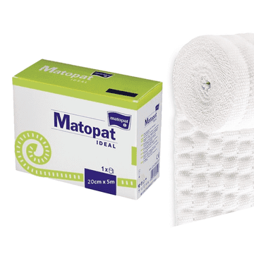 shumee Elastični povoj 20 cm x 5 m z zaponko, za večkratno uporabo Matopat Ideal 1 kos.