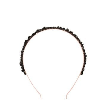 shumee CRYSTALLOVE Črni obsidianov trak za lase