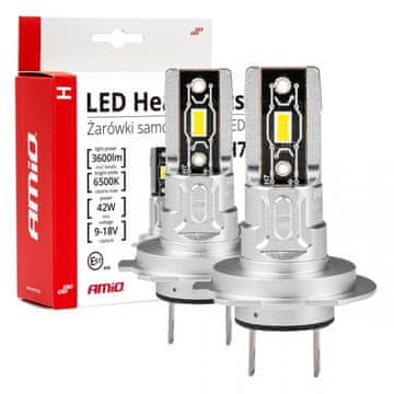 shumee LED avto žarnice H-mini serija H7 H18 6500K Canbus AMIO-03332