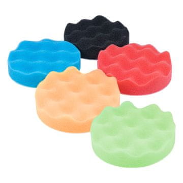 AMIO Komplet polirnih gobic, 5-delni set polirnih gobic Velcro, 80 mm AMIO-03707