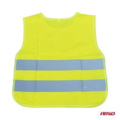 AMIO Otroški rumeni odsevni opozorilni telovnik za pse AMIO-03937