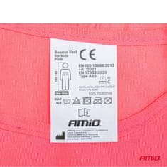 AMIO Otroški roza odsevni opozorilni telovnik AMIO-03987