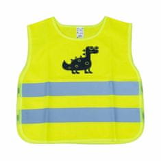 AMIO Otroški rumen dinozaver odsevni telovnik AMIO-03936