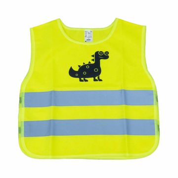 AMIO Otroški rumen dinozaver odsevni telovnik AMIO-03936