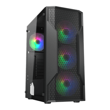 Cougar MX110 RGB ohišje, ATX, z ventilatorji, črno (CGR-2BD2B-RGB-SY)