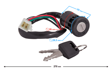 shumee Stikalo za vžig ATV Različni moški priključki 4 žice dolžine 300 mm