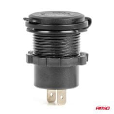 AMIO Avtomobilski polnilnik z USB vtičnicami, vodoodporen, z USB stikalom + 2x USB-C QC3.0 12V 24V amio-04596