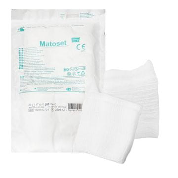 shumee Sterilni obkladek 10x10 iz gaze, 8 plasti, 13 niti, Matoset, pakiranje z 10 pretisnimi omoti