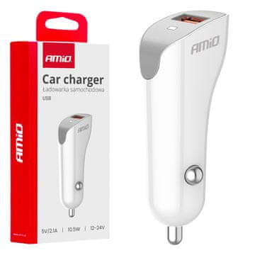 slomart AMiO avto polnilnik USB-A 2.1A