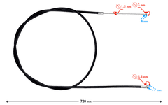 shumee Kabel za plin za moped Pocket Bike