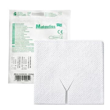 shumee Sterilne traheotomijske obloge 7,5x7,5 Y-rez iz netkane tkanine 40 g 4 sloji Matovlies 5 kosov pretisni omot + ETIKETA