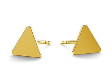 shumee Majhni pozlačeni srebrni trikotni uhani za ženske, zlati uhani, trikotni, 7 mm