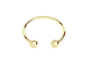 shumee Velika zlata uhanska manšeta Veliki pozlačeni srebrni uhan 925 16 mm s kroglico