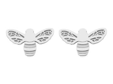 shumee Srebrni uhani z motivom čebele za ženske, oksidirani čebelji čebelji čepki, srebro 925