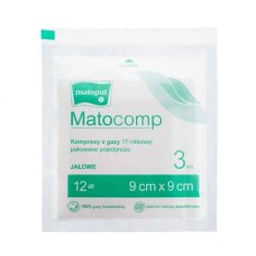 shumee Sterilni obkladek 7x7 iz gaze, 12 plasti, 17 niti, Matocomp, 3 kosi v samolepilnem pakiranju (vsak obkladek je pakiran posamično)