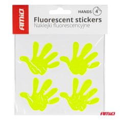 AMIO Fluorescentne odsevne opozorilne nalepke za otroške tačke AMIO-03942