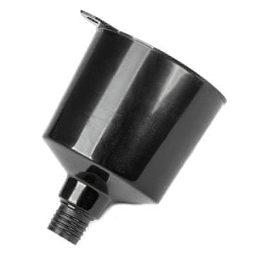 AMIO Črn plastični lijak univerzalen za gorivo tekoča voda ovalni 12 cm AMIO-04043