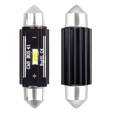 shumee LED žarnice CANBUS 1860 1SMD UltraBright Festoon C5W C10W C3W 41mm Bela 12V 24V AMIO-02444