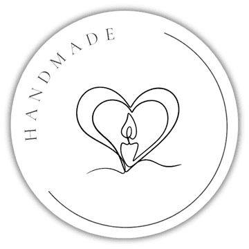 shumee Ročno izdelane papirnate nalepke - sveča v srcu, 20 kosov