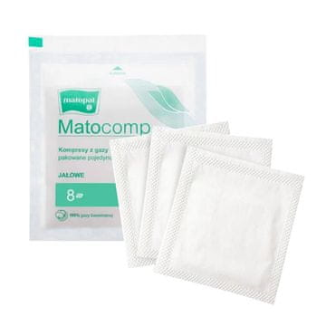 shumee Sterilni obkladek 9x9 iz gaze, 8 plasti, 17 niti, Matocomp, 3 kosi v samolepilnem pakiranju (vsak obkladek je pakiran posamično)