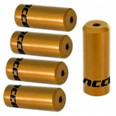 ACCENT Končniki ohišja prestavne ročice Accent iz aluminija 4 mm, 5 kosov, zlati