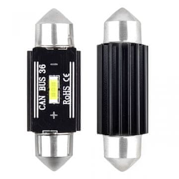 shumee CANBUS 1860 1SMD UltraBright Festoon LED žarnice C5W C10W C3W 36mm Bela 12V 24V AMIO-02442