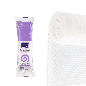 shumee Elastični povoj 10 cm x 4 m, podporni kompresijski Matolast 1 kos