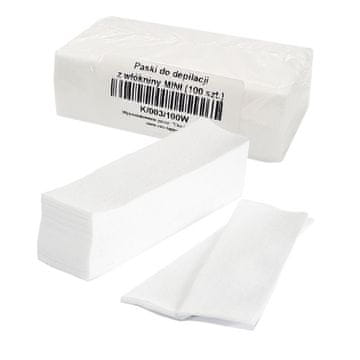 shumee Mini netkani trakovi za odstranjevanje dlak 3 cm x 10 cm beli 100 kosov